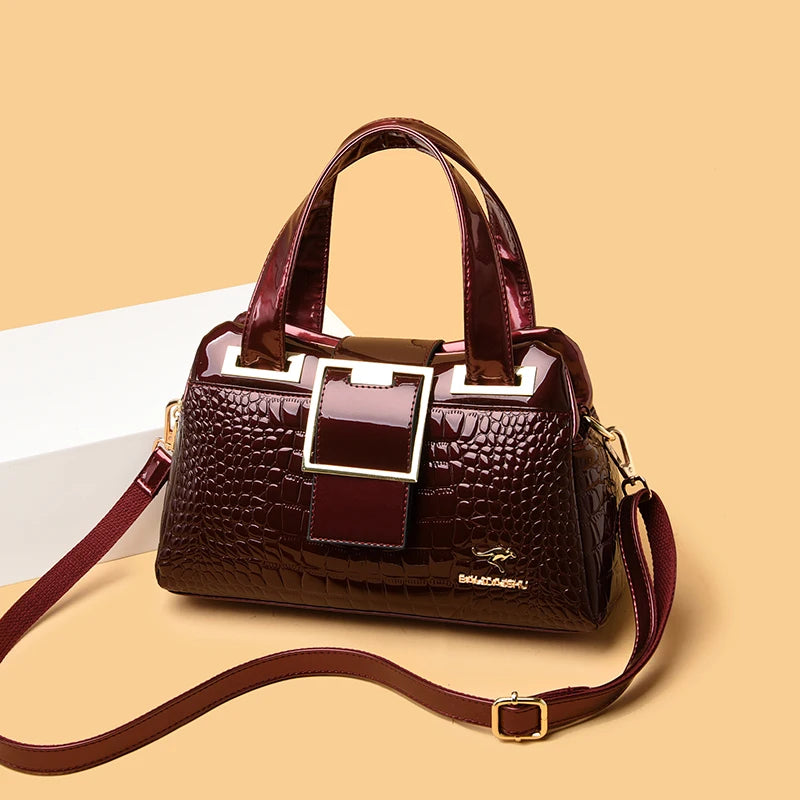 Luxury Crocodile Leather Crossbody Bag