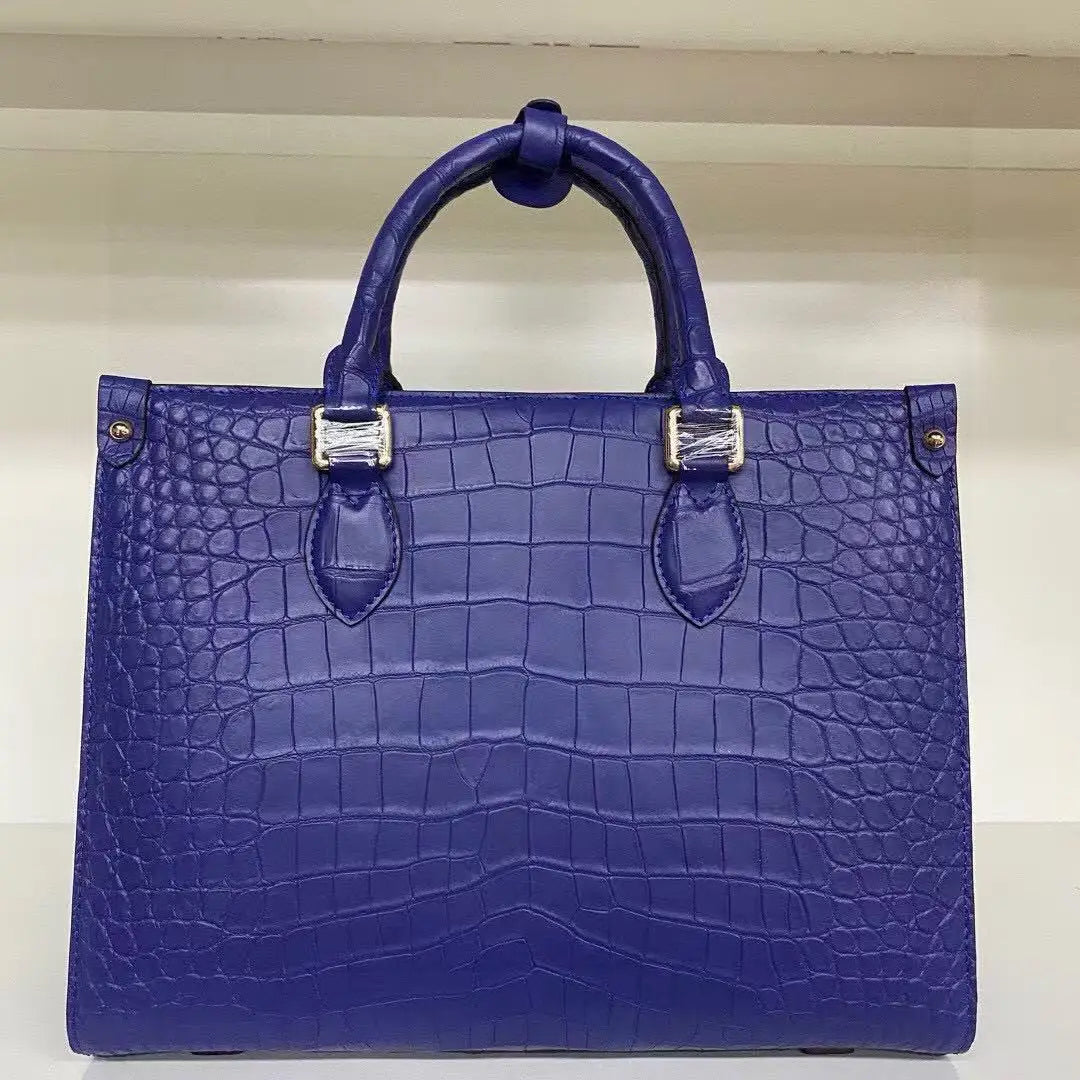 Pure Croc-Embossed Leather Ladies Handbag