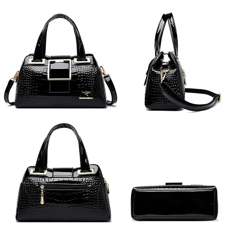 Luxury Crocodile Leather Crossbody Bag
