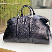 Croc-Embossed Leather Men's Handbag