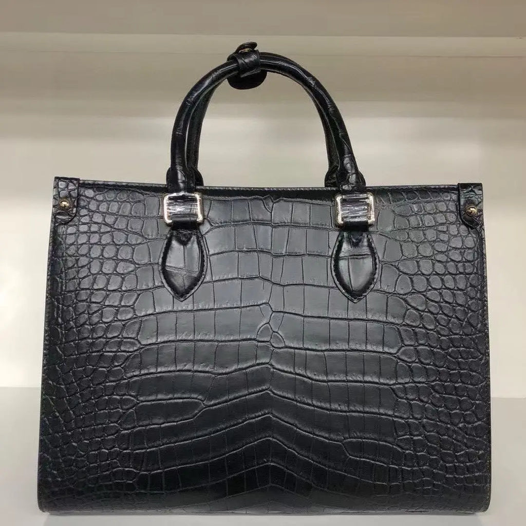 Pure Croc-Embossed Leather Ladies Handbag