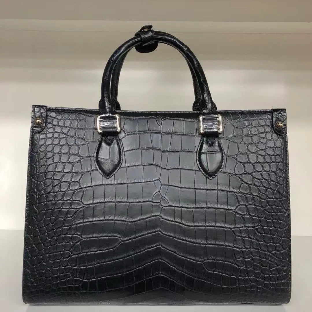 Pure Croc-Embossed Leather Ladies Handbag