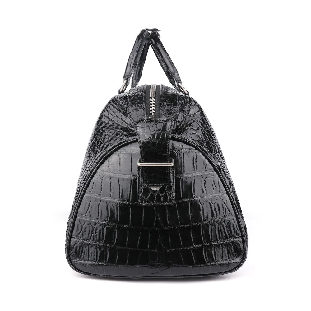 Custom Croc-Embossed Leather Travel Duffle