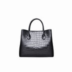 Croc-Embossed Leather Belly Handbag