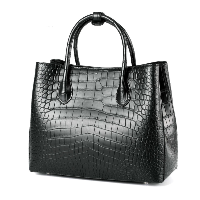 Croc-Embossed Leather Designer Handbags