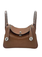 Croc-Embossed Leather Lindy Pillow Bag