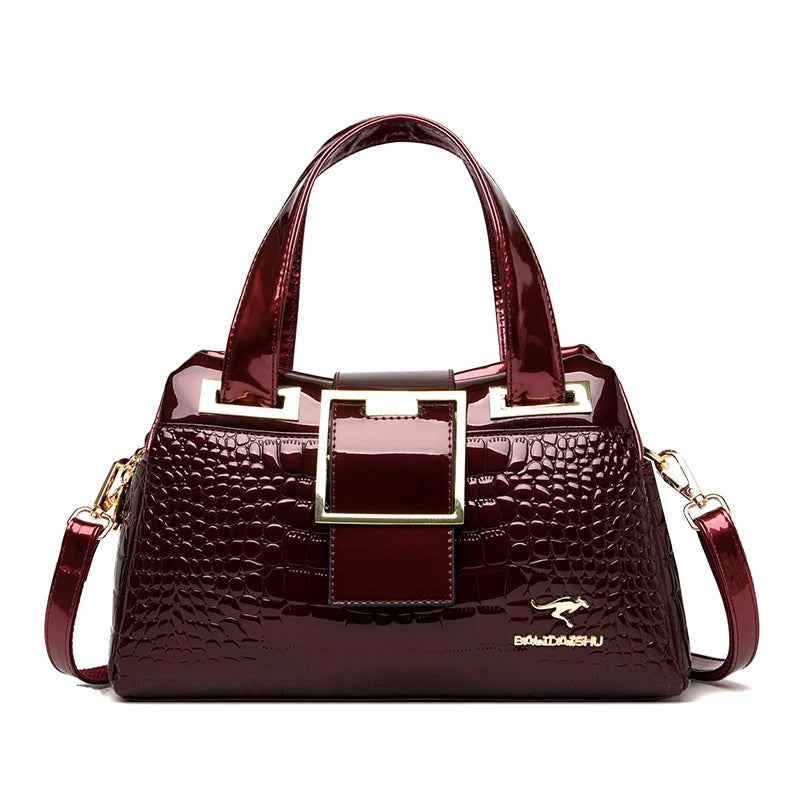 Luxury Crocodile Leather Crossbody Bag