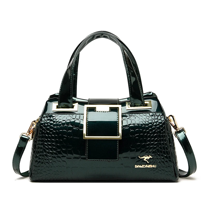 Luxury Crocodile Leather Crossbody Bag