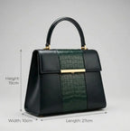 Luxury Croc-Embossed Leather Office Tote