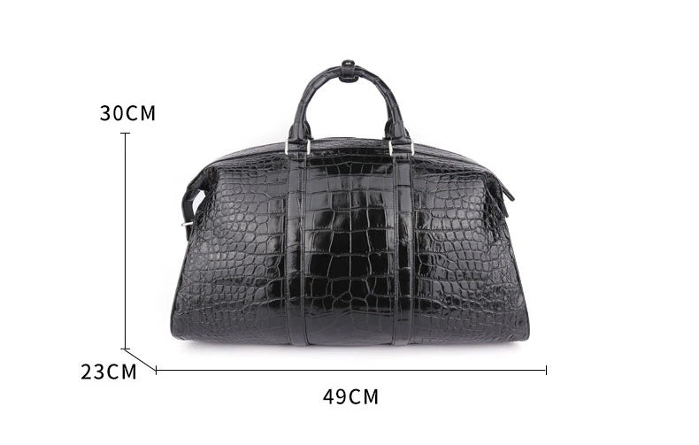 Custom Croc-Embossed Leather Travel Duffle