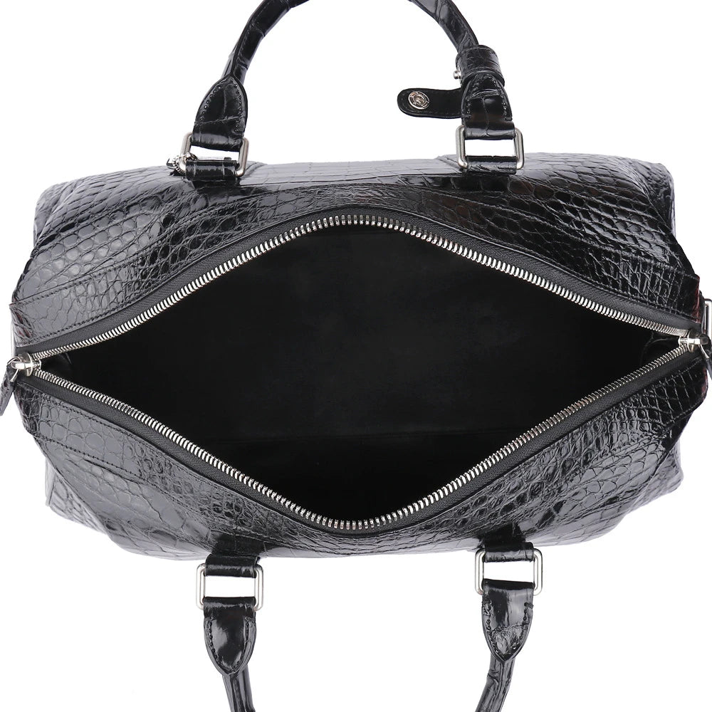 Custom Croc-Embossed Leather Travel Duffle
