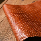 Handmade Croc-Embossed Leather Tote Bag