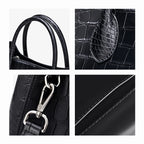Croc-Embossed Leather Belly Handbag