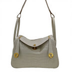 Croc-Embossed Leather Lindy Pillow Bag