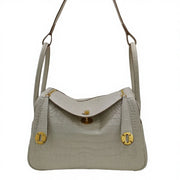 Croc-Embossed Leather Lindy Pillow Bag