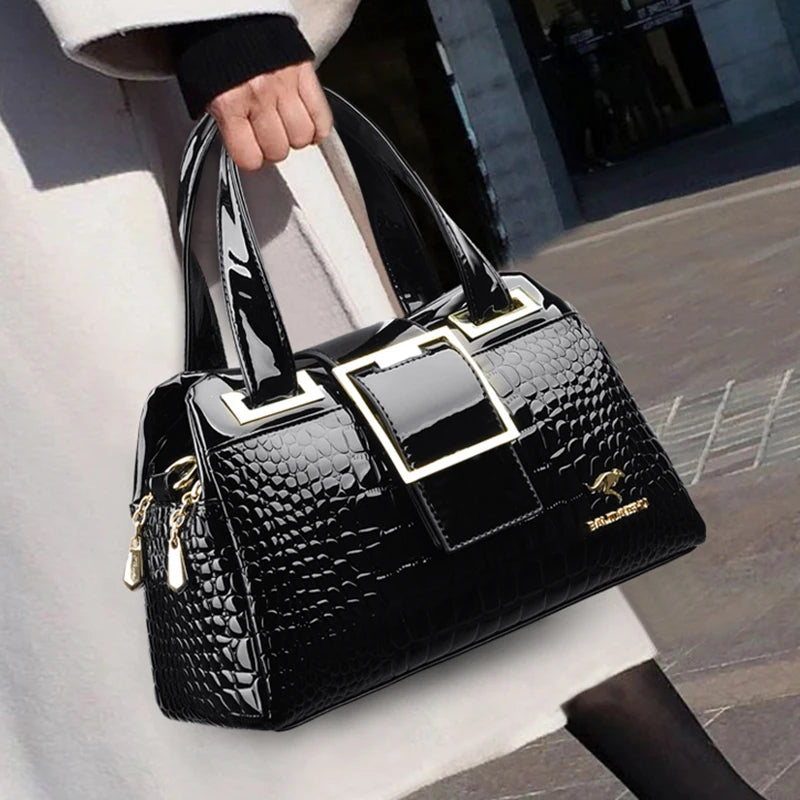 Luxury Crocodile Leather Crossbody Bag