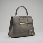 Luxury Croc-Embossed Leather Office Tote