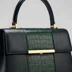 Luxury Croc-Embossed Leather Office Tote