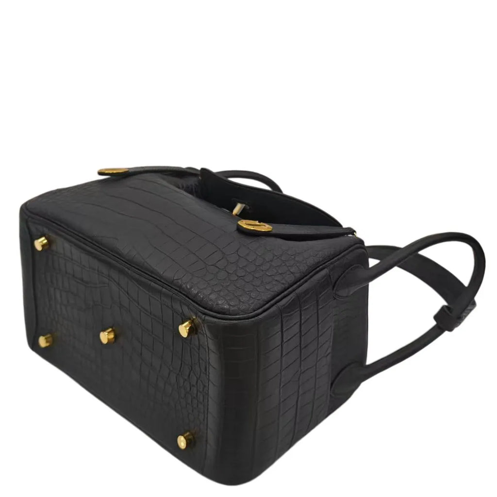 Croc-Embossed Leather Lindy Pillow Bag