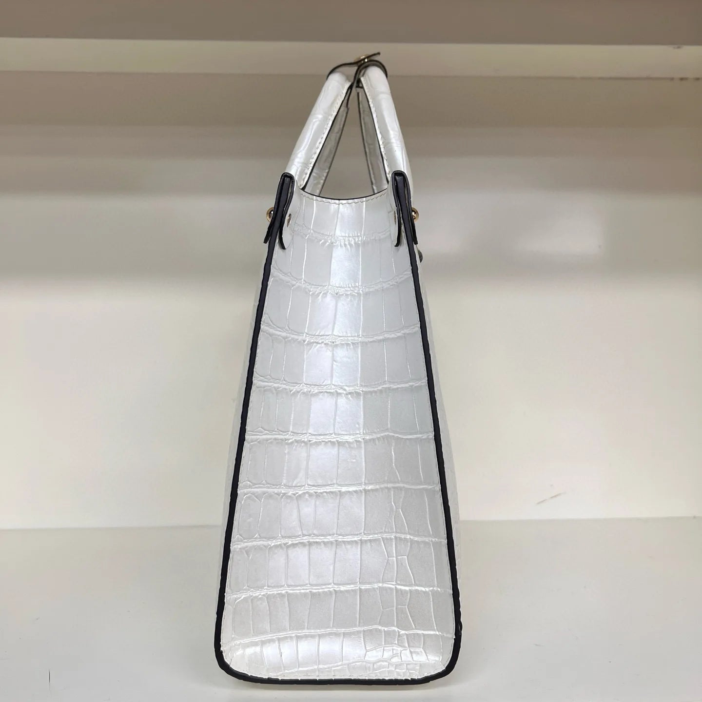 Pure Croc-Embossed Leather Ladies Handbag