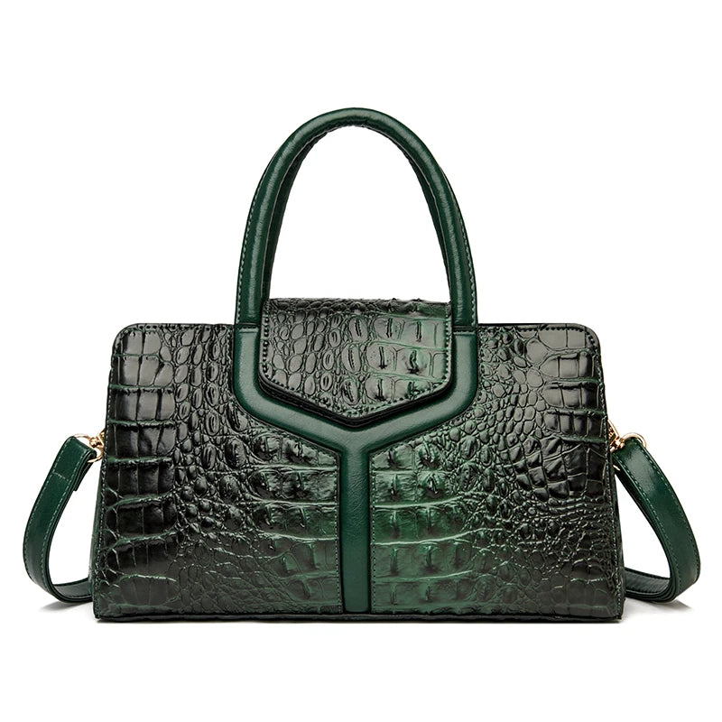 Premium Crocodile Leather Crossbody Bag