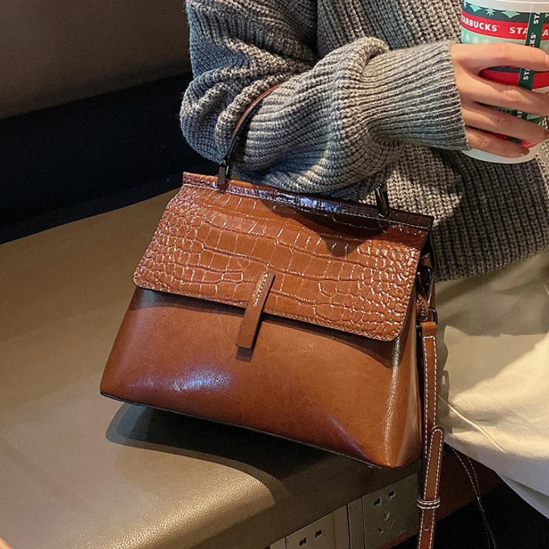 Luxury Crocodile Leather Tote Bag