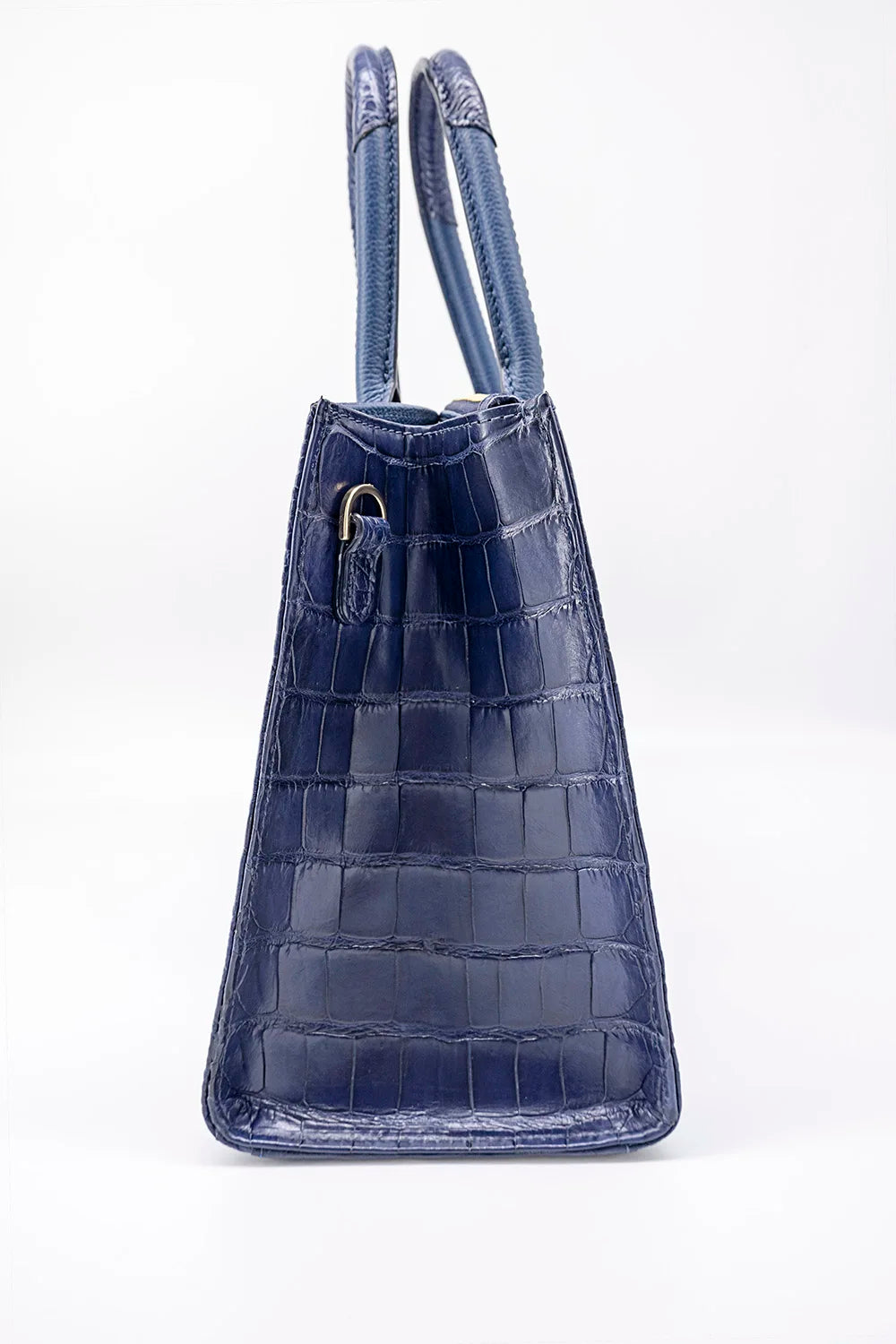 Croc-Embossed Leather Handbag