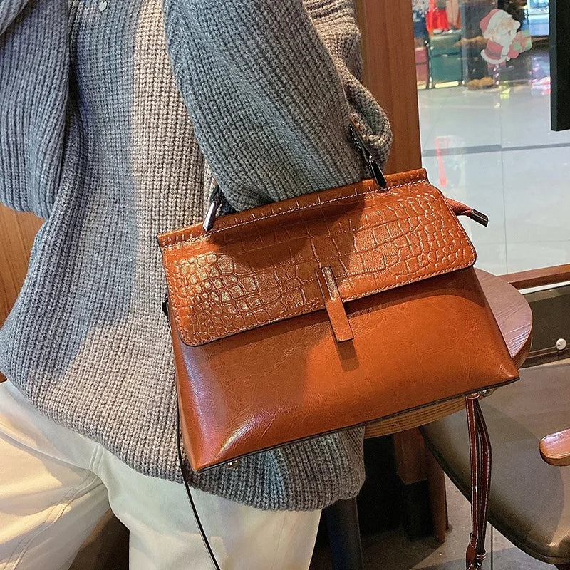 Luxury Crocodile Leather Tote Bag