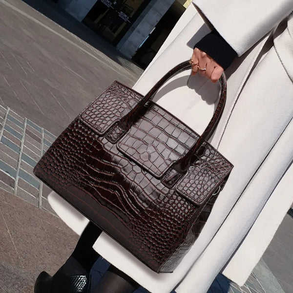 Luxury Crocodile Leather Tote Bag