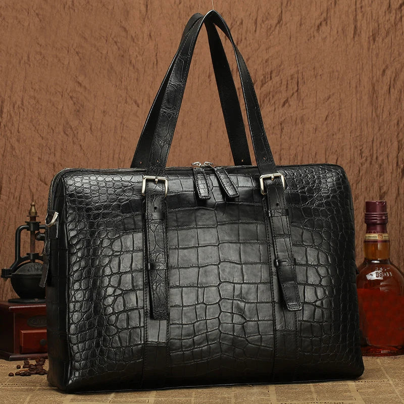 Luka Croc-Embossed Men's Travel Bag
