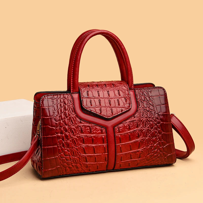 Premium Crocodile Leather Crossbody Bag