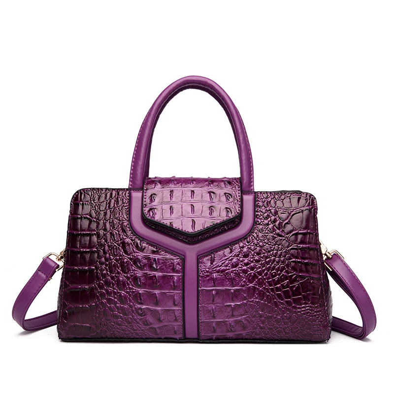 Premium Crocodile Leather Crossbody Bag