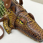 3D Crocodile Embossed Handbag