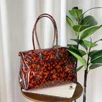 Transparent Crocodile Leather Jelly Tote