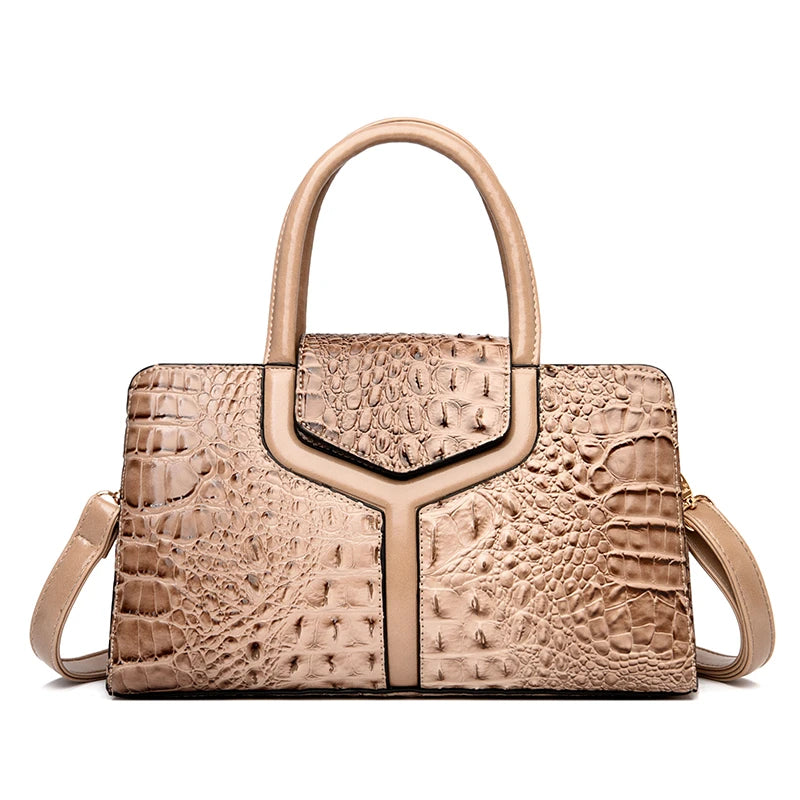 Premium Crocodile Leather Crossbody Bag