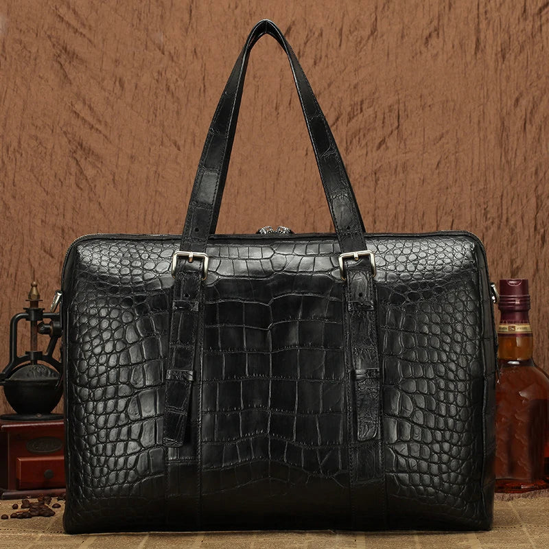 Luka Croc-Embossed Men's Travel Bag