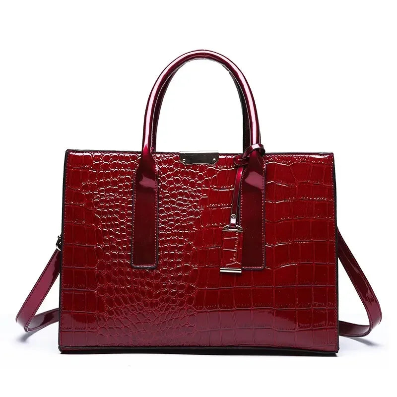 Luxury Crocodile Leather Tote Bag