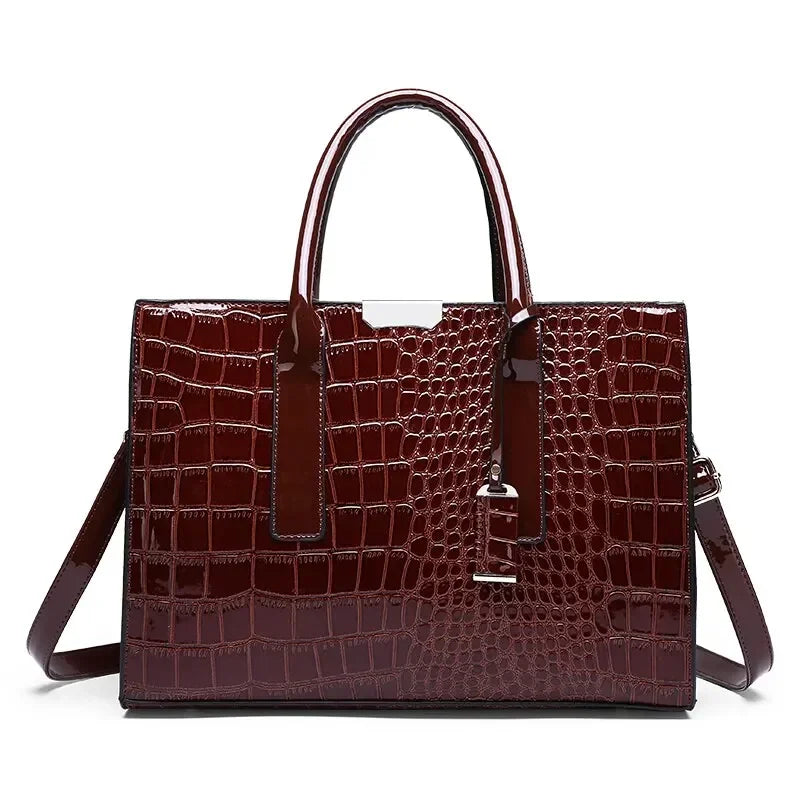 Luxury Crocodile Leather Tote Bag