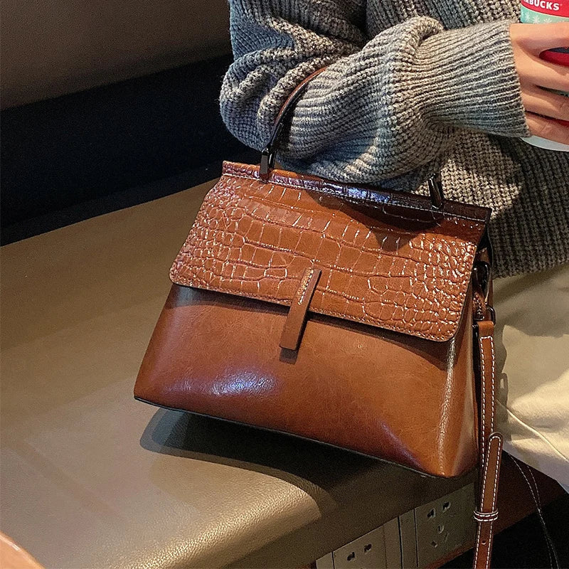 Luxury Crocodile Leather Tote Bag