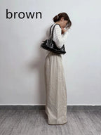 Vintage Crocodile-Embossed Pleated Tote Bag