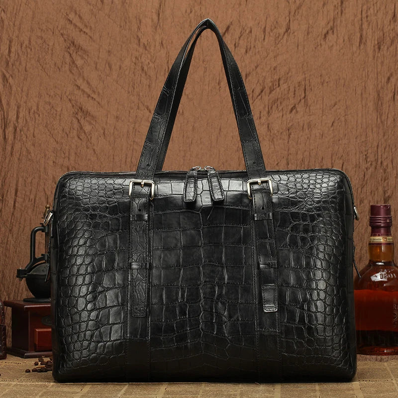 Luka Croc-Embossed Men's Travel Bag
