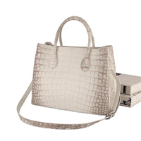 Luxury Croc-Embossed Leather Tote Bag