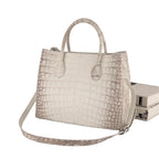 Luxury Croc-Embossed Leather Tote Bag