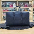 Luxury Croc-Embossed Leather Travel Bag
