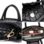 Premium Crocodile Leather Crossbody Bag