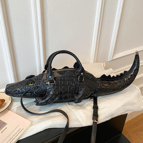 3D Crocodile Embossed Handbag