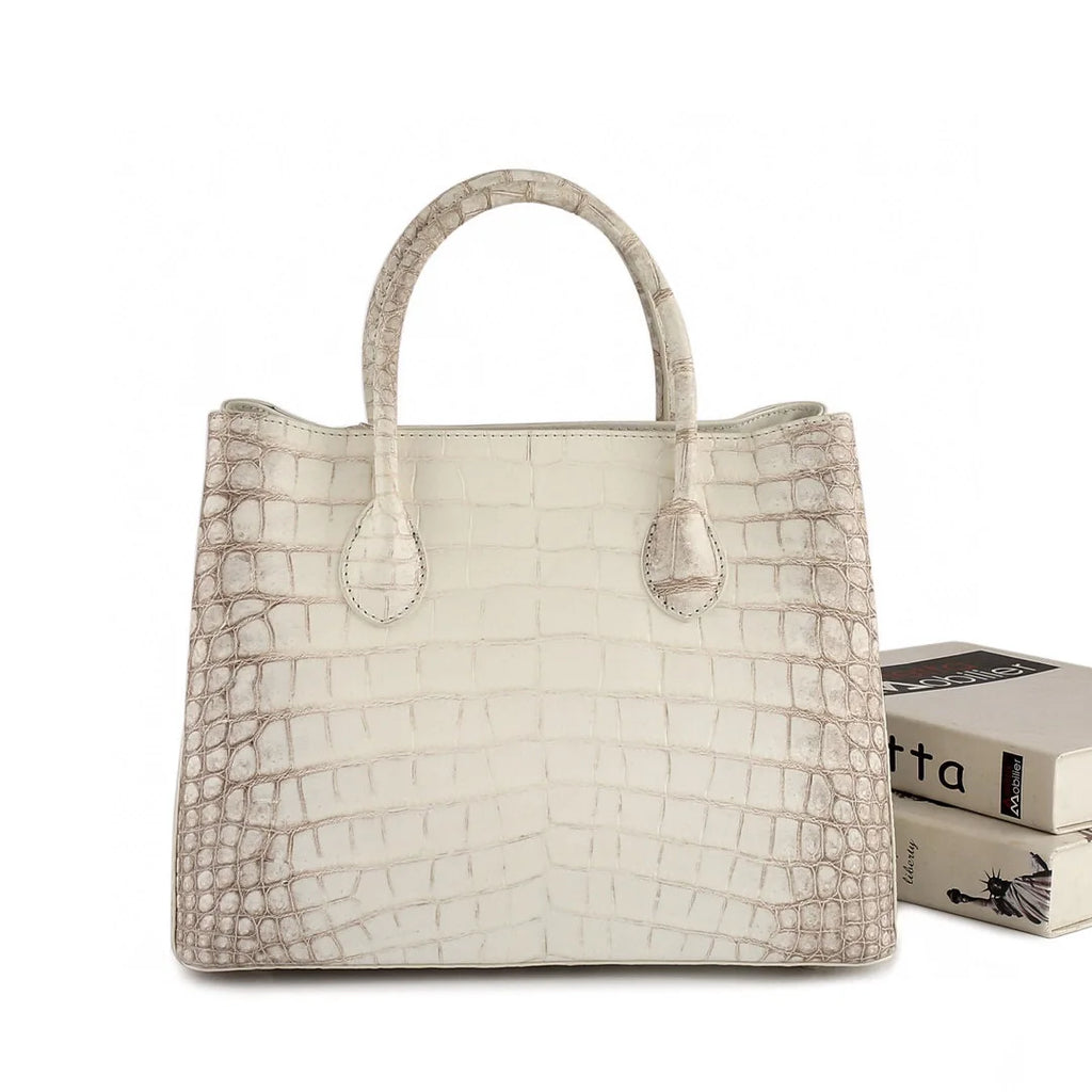 Luxury Croc-Embossed Leather Tote Bag
