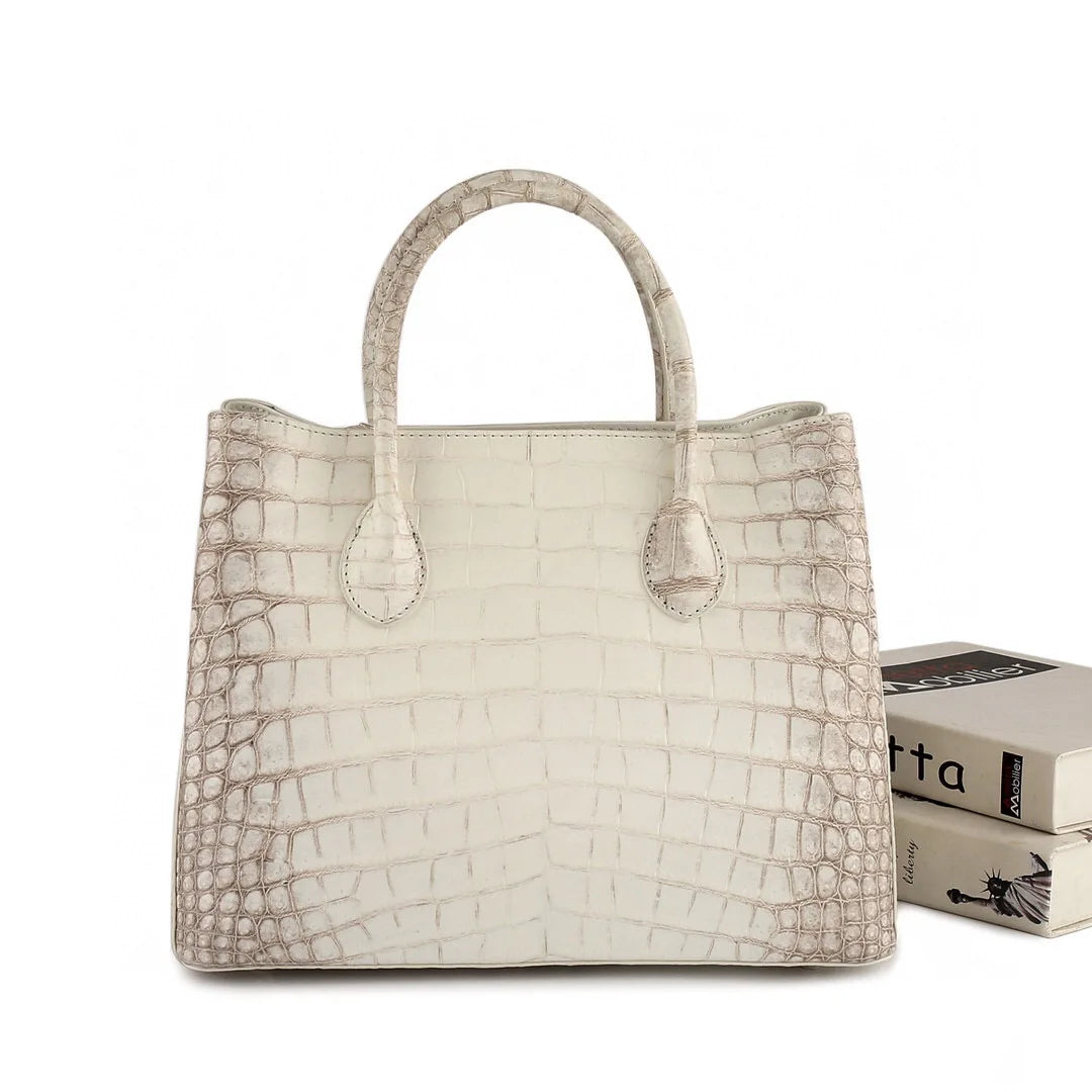 Luxury Croc-Embossed Leather Tote Bag