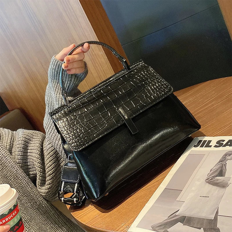 Luxury Crocodile Leather Tote Bag