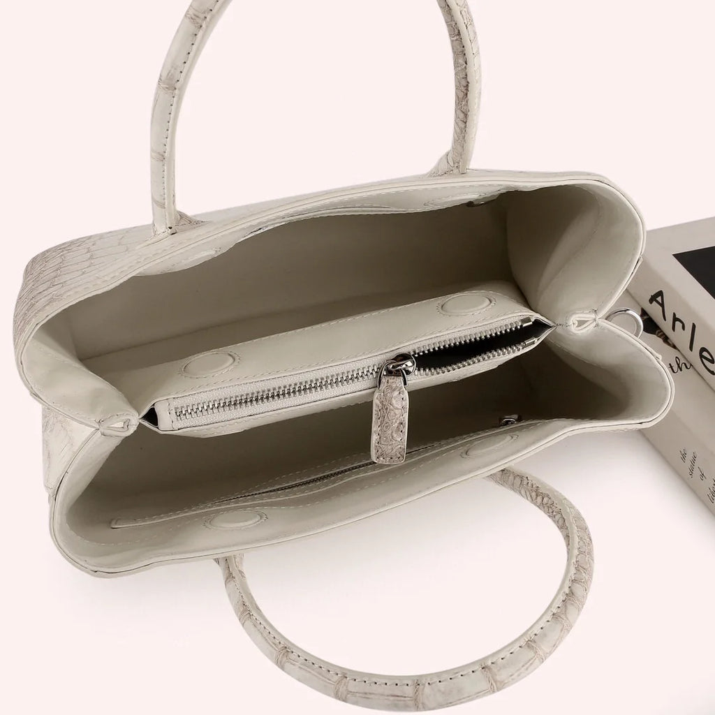 Luxury Croc-Embossed Leather Tote Bag